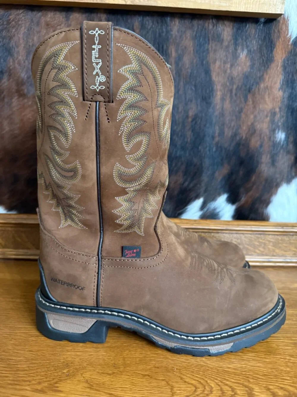 Tony Lama Men’s Waterproof Tan Cheyenne Leather Boot TW1018 Size 8.5 -NEW IN BOX
